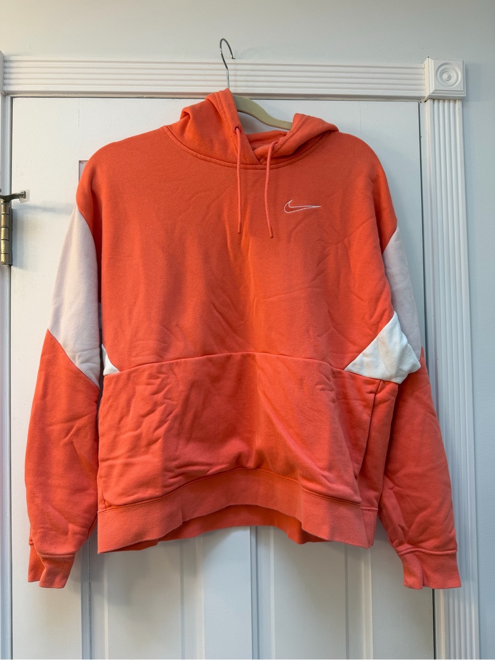 Nike Coral & White Pullover Hoodie